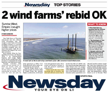Governor Hochul Announces Two Offshore Wind Project Awards, to Deliver Clean Power in 2026